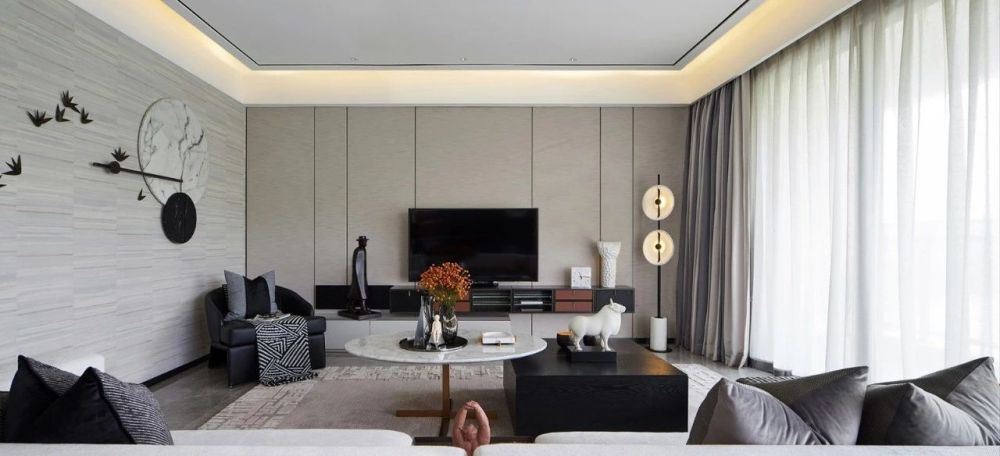 合肥室内装修仁山公园140平米四居-现代简约风格室内设计家装案例